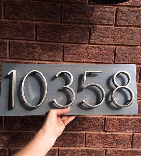 metal house numbers for lawn plaque|yard address signs 4 numbers.